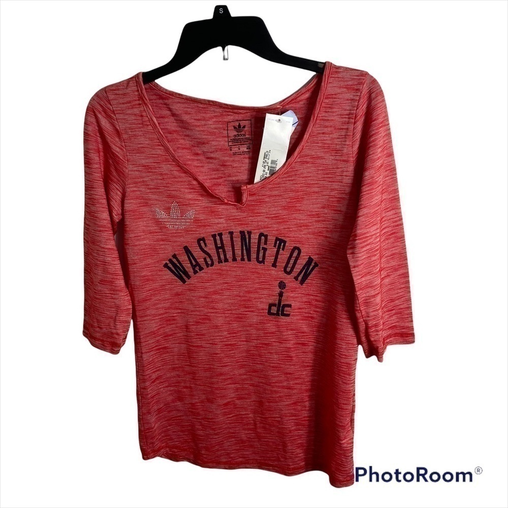 Adidas Washington Wizards Shirt NWT Medium Studded NBA 3/4 Sleeves Top Women’s
